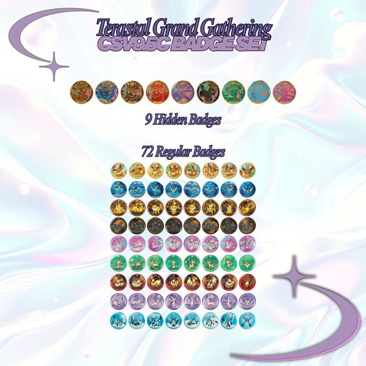 Pokémon Terastal Gathering CSV9.5C Badge Set – Chinesisch – Produktabbildung