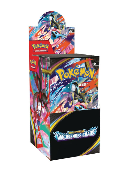 Pokémon Mega-Entwicklung Wachsendes Chaos – 18er Display Deutsch – Produktabbildung